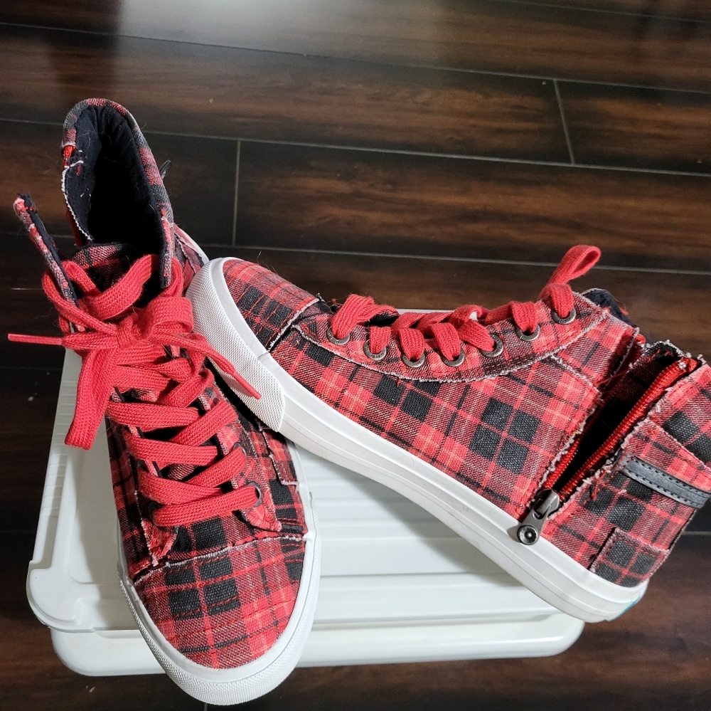 Plaid hi tops